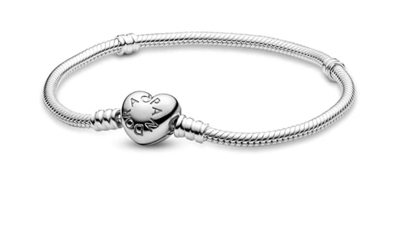 Pandora Heart Clasp Snake Chain Bracelet